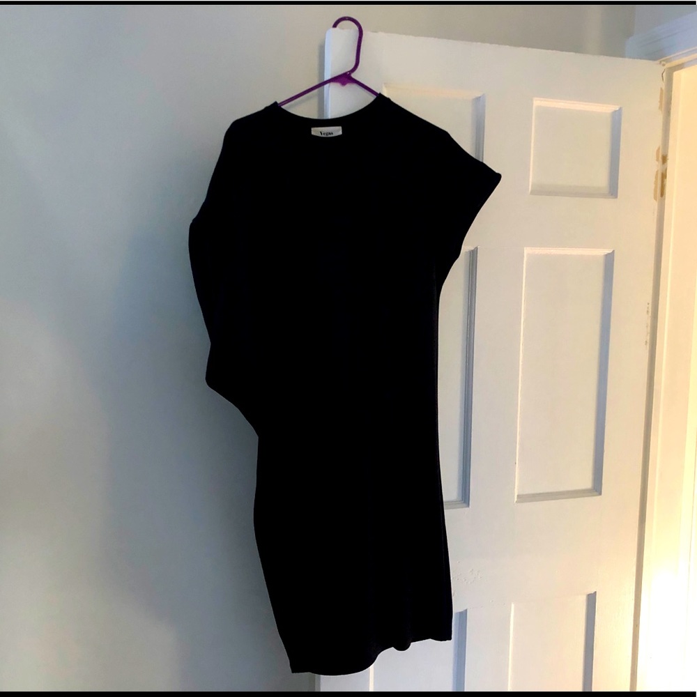 Asymmetrical black dress